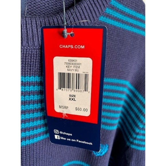 Chaps Men Sweater The Original Crewneck Sz XXL NWTs MSRP $60.00 - Picture 5 of 7